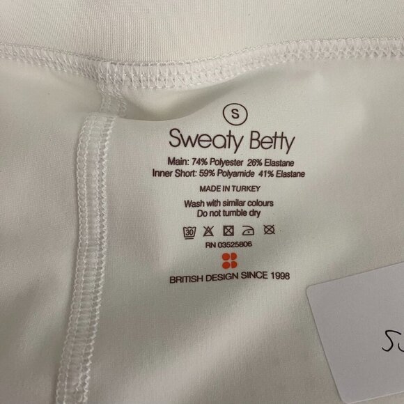 Sweaty Betty Serve Tennis Shorts Small White Perforated Athletic SS-1579 - Picture 7 of 9